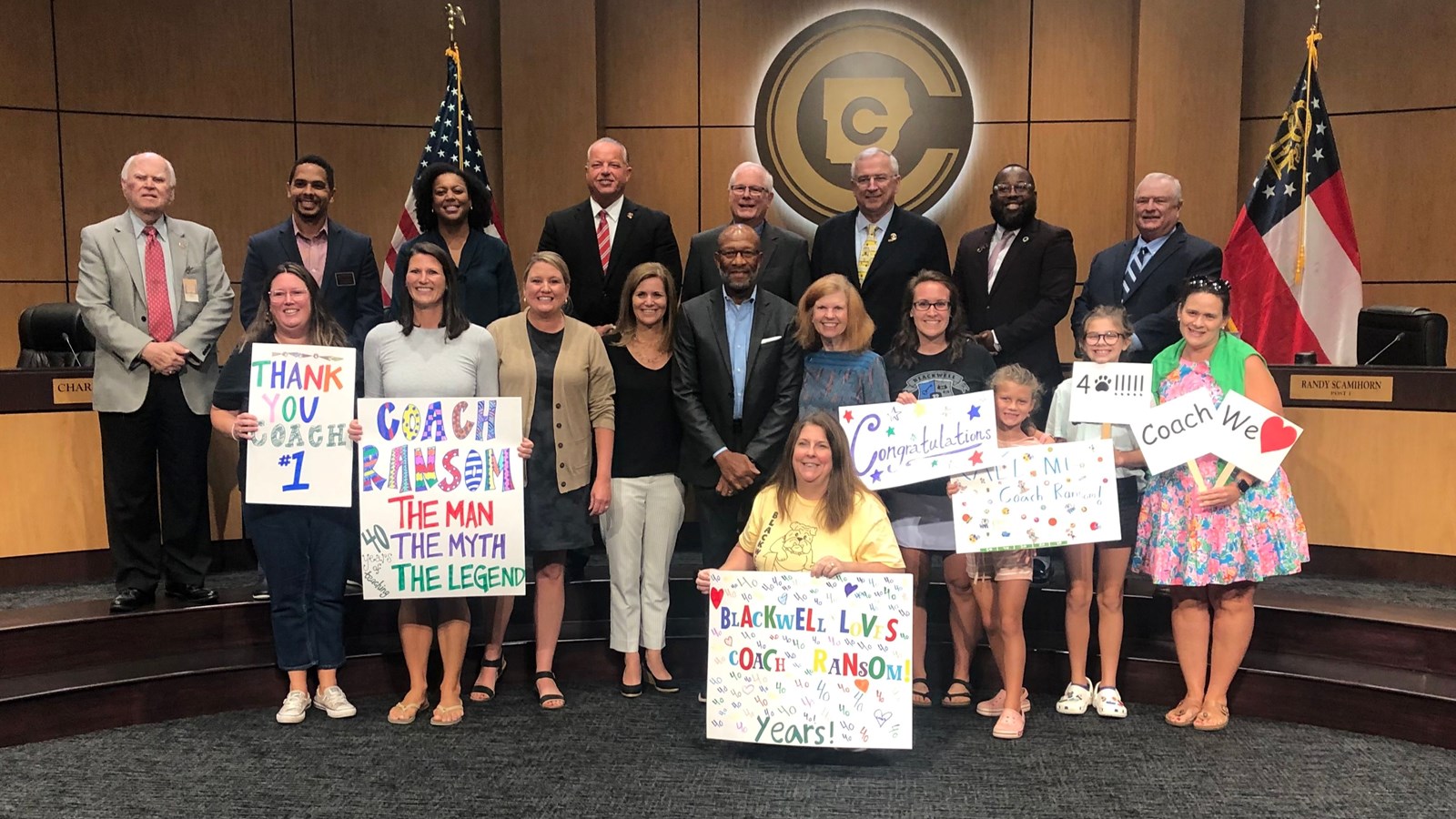 Coach Ransom, Blackwell Staff, & Cobb County School Board